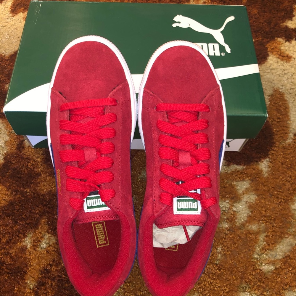 🎉Brand New👟Puma Suede Jr.Barbados Cherry Mazarin